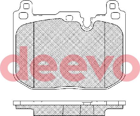 DEEVO BP86700 - Комплект спирачно феродо, дискови спирачки vvparts.bg