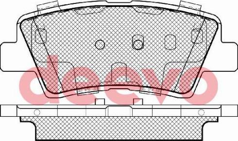 DEEVO BP86720 - Комплект спирачно феродо, дискови спирачки vvparts.bg