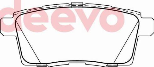DEEVO BP80800 - Комплект спирачно феродо, дискови спирачки vvparts.bg