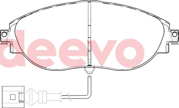 DEEVO BP81620 - Комплект спирачно феродо, дискови спирачки vvparts.bg