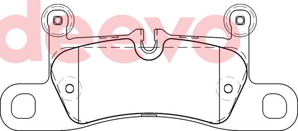 DEEVO BP81100 - Комплект спирачно феродо, дискови спирачки vvparts.bg