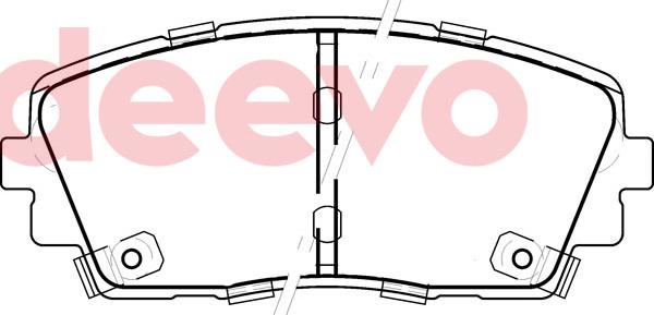 DEEVO BP81860 - Комплект спирачно феродо, дискови спирачки vvparts.bg