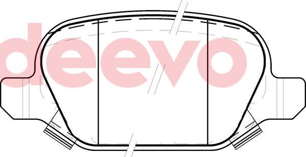 DEEVO BP83500 - Комплект спирачно феродо, дискови спирачки vvparts.bg