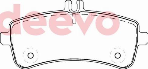 DEEVO BP83760 - Комплект спирачно феродо, дискови спирачки vvparts.bg