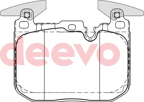 DEEVO BP82900 - Комплект спирачно феродо, дискови спирачки vvparts.bg