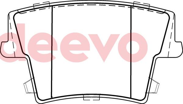 DEEVO BP82400 - Комплект спирачно феродо, дискови спирачки vvparts.bg