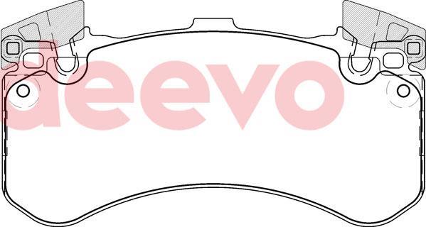 DEEVO BP82420 - Комплект спирачно феродо, дискови спирачки vvparts.bg