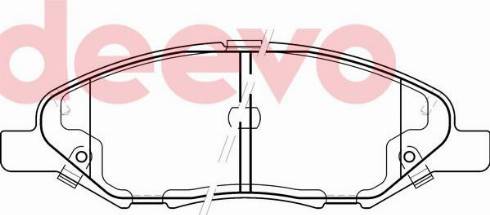 DEEVO BP82540 - Комплект спирачно феродо, дискови спирачки vvparts.bg