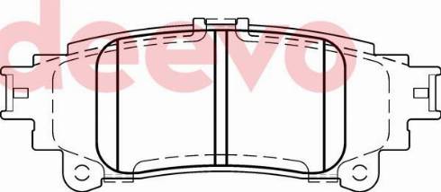 DEEVO BP82120 - Комплект спирачно феродо, дискови спирачки vvparts.bg