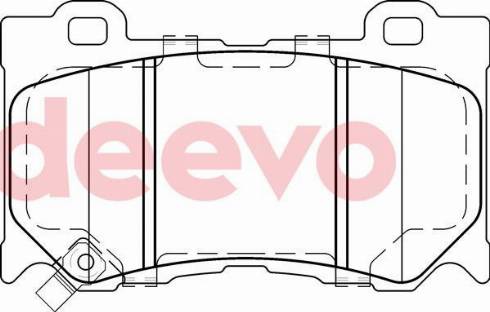 DEEVO BP82840 - Комплект спирачно феродо, дискови спирачки vvparts.bg