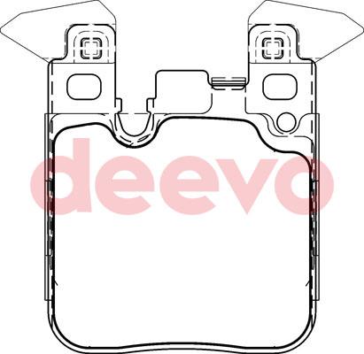 DEEVO BP82880 - Комплект спирачно феродо, дискови спирачки vvparts.bg