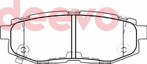 DEEVO BP82820 - Комплект спирачно феродо, дискови спирачки vvparts.bg