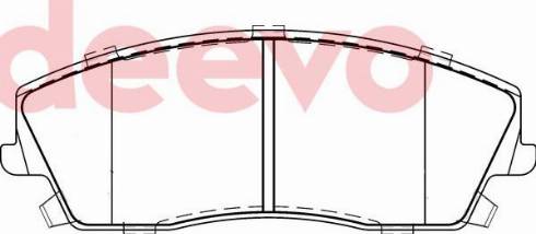 DEEVO BP82380 - Комплект спирачно феродо, дискови спирачки vvparts.bg