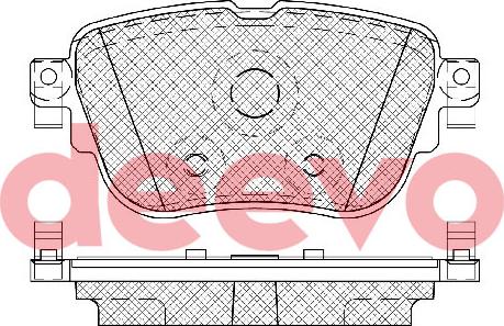 DEEVO BP87580 - Комплект спирачно феродо, дискови спирачки vvparts.bg