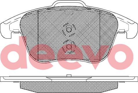 DEEVO BP87640 - Комплект спирачно феродо, дискови спирачки vvparts.bg