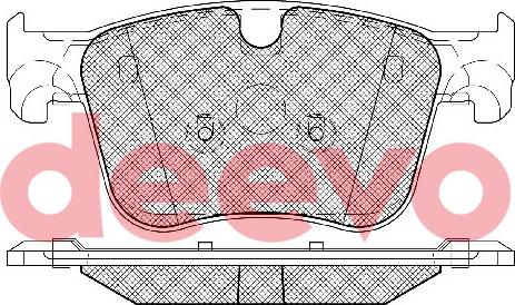 DEEVO BP87020 - Комплект спирачно феродо, дискови спирачки vvparts.bg