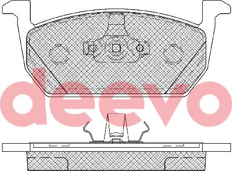 DEEVO BP87140 - Комплект спирачно феродо, дискови спирачки vvparts.bg