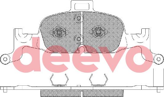 DEEVO BP87300 - Комплект спирачно феродо, дискови спирачки vvparts.bg