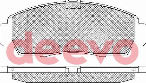 DEEVO BP87220 - Комплект спирачно феродо, дискови спирачки vvparts.bg