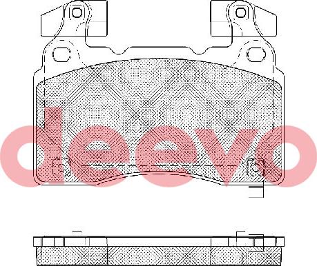 DEEVO BP87720 - Комплект спирачно феродо, дискови спирачки vvparts.bg