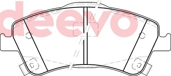 DEEVO BP79500 - Комплект спирачно феродо, дискови спирачки vvparts.bg