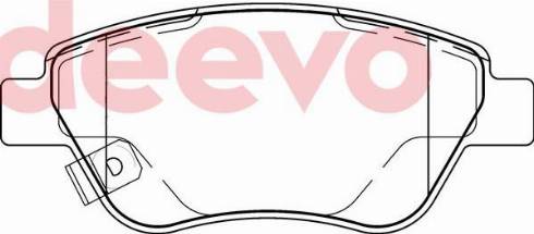DEEVO BP79020 - Комплект спирачно феродо, дискови спирачки vvparts.bg