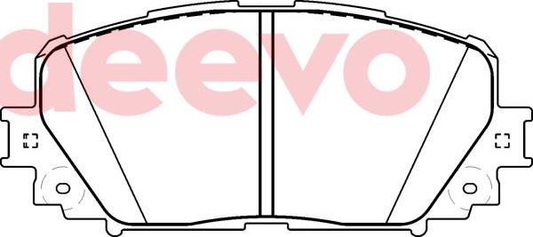 DEEVO BP79840 - Комплект спирачно феродо, дискови спирачки vvparts.bg