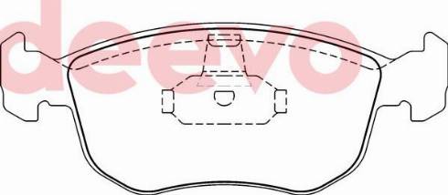 DEEVO BP74500 - Комплект спирачно феродо, дискови спирачки vvparts.bg