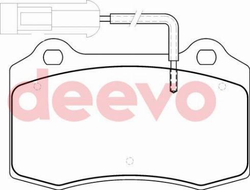 DEEVO BP74040 - Комплект спирачно феродо, дискови спирачки vvparts.bg