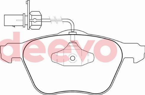 DEEVO BP75980 - Комплект спирачно феродо, дискови спирачки vvparts.bg