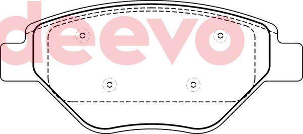 DEEVO BP76920 - Комплект спирачно феродо, дискови спирачки vvparts.bg