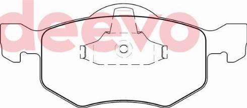 DEEVO BP76560 - Комплект спирачно феродо, дискови спирачки vvparts.bg