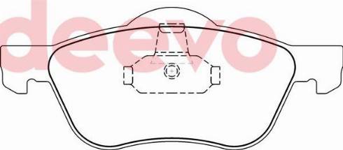 DEEVO BP76520 - Комплект спирачно феродо, дискови спирачки vvparts.bg