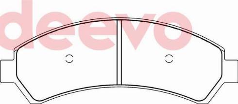DEEVO BP76040 - Комплект спирачно феродо, дискови спирачки vvparts.bg