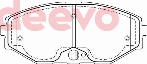 DEEVO BP76880 - Комплект спирачно феродо, дискови спирачки vvparts.bg