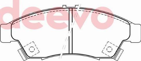 DEEVO BP76360 - Комплект спирачно феродо, дискови спирачки vvparts.bg