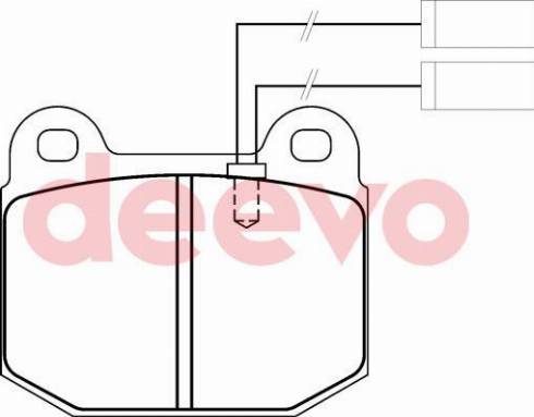 DEEVO BP70560 - Комплект спирачно феродо, дискови спирачки vvparts.bg