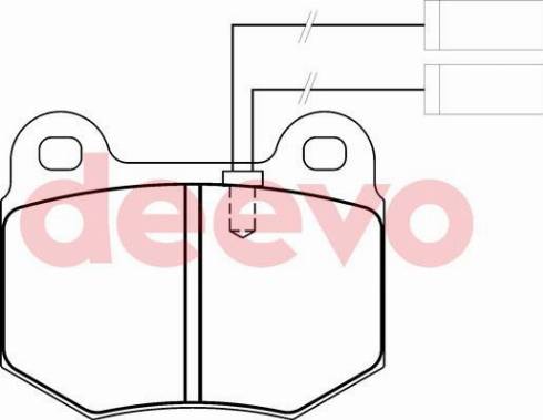 DEEVO BP70580 - Комплект спирачно феродо, дискови спирачки vvparts.bg