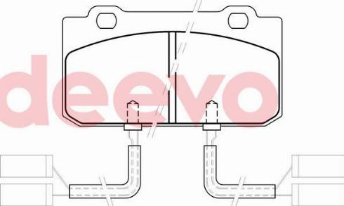 DEEVO BP70620 - Комплект спирачно феродо, дискови спирачки vvparts.bg