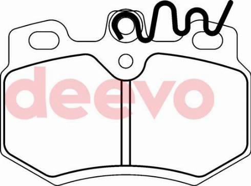 DEEVO BP70060 - Комплект спирачно феродо, дискови спирачки vvparts.bg