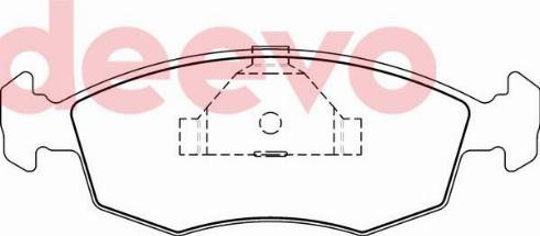 DEEVO BP70000 - Комплект спирачно феродо, дискови спирачки vvparts.bg