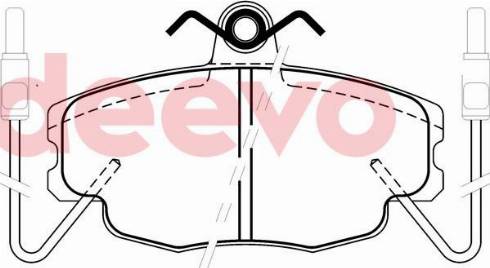 DEEVO BP70080 - Комплект спирачно феродо, дискови спирачки vvparts.bg