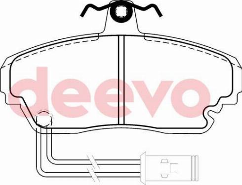 DEEVO BP70860 - Комплект спирачно феродо, дискови спирачки vvparts.bg