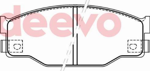 DEEVO BP70280 - Комплект спирачно феродо, дискови спирачки vvparts.bg