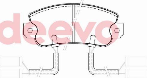 DEEVO BP70700 - Комплект спирачно феродо, дискови спирачки vvparts.bg