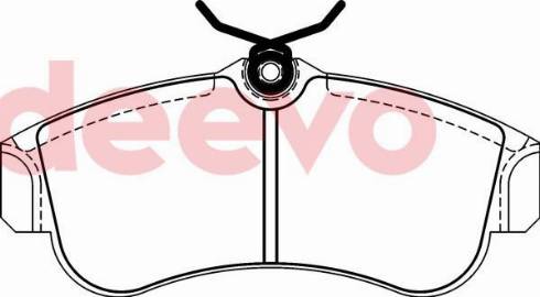 DEEVO BP71920 - Комплект спирачно феродо, дискови спирачки vvparts.bg