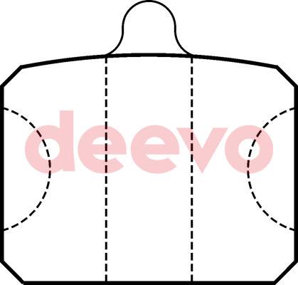 DEEVO BP71120 - Комплект спирачно феродо, дискови спирачки vvparts.bg