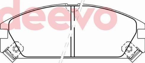 DEEVO BP71260 - Комплект спирачно феродо, дискови спирачки vvparts.bg