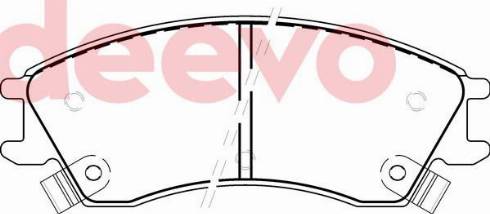 DEEVO BP78980 - Комплект спирачно феродо, дискови спирачки vvparts.bg