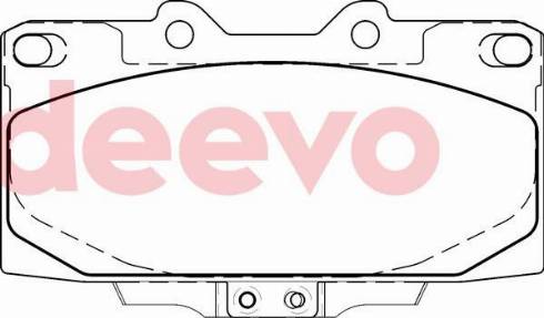 DEEVO BP78480 - Комплект спирачно феродо, дискови спирачки vvparts.bg